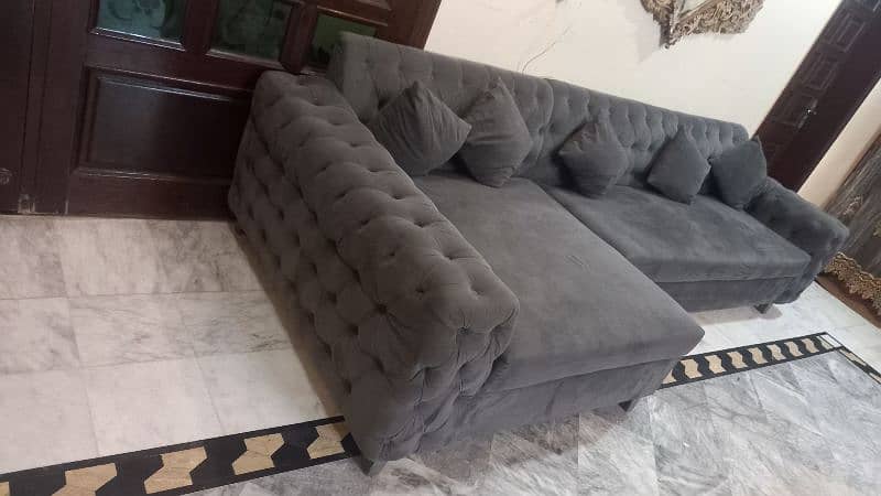 L shape 7seater sofas malai velvet master molly foam 9.9/10 condition 6