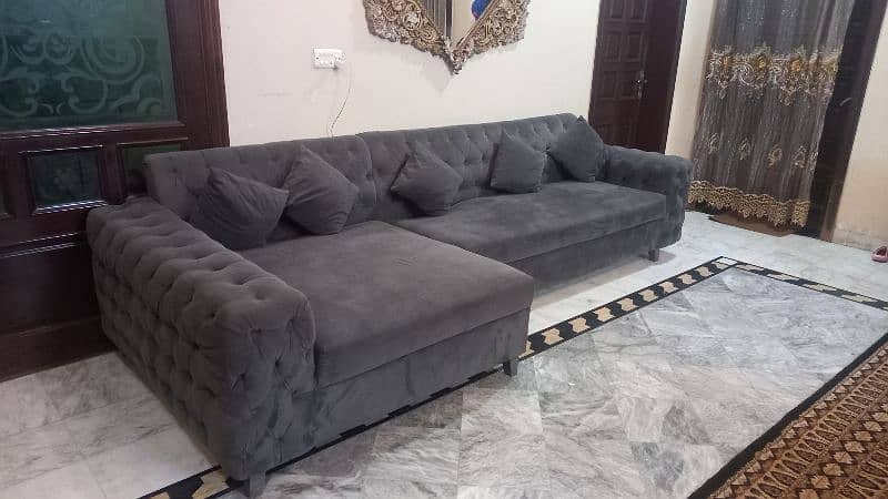 L shape 7seater sofas malai velvet master molly foam 9.9/10 condition 7