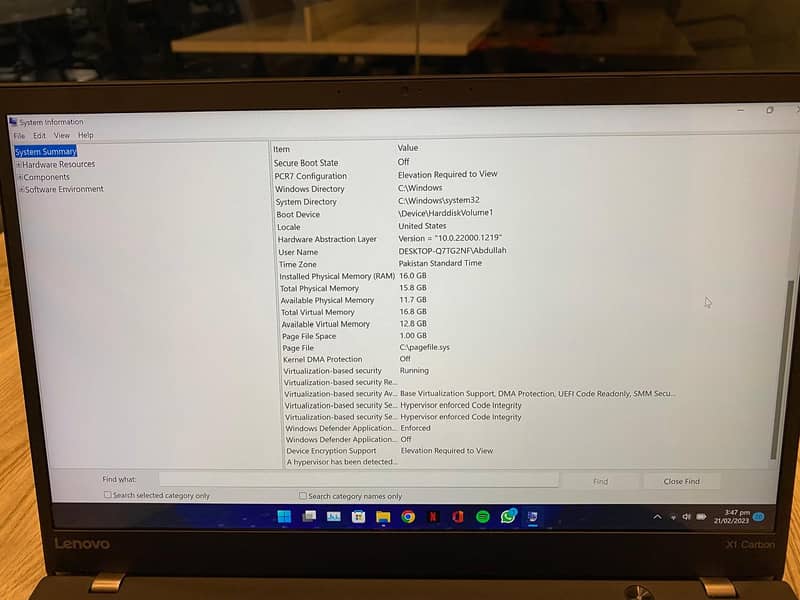 Lenovo X1 Carbon Core i7 7th Gen 12