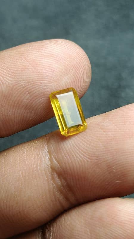 Natural Yellow Sapphire Asli Pukhraj stone Certifed top quality gem 1