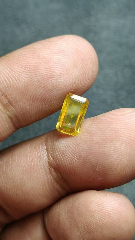 Natural Yellow Sapphire Asli Pukhraj stone Certifed top quality gem 2