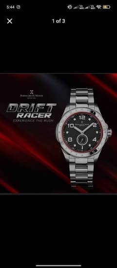 BERNHARD H MAYER DRIFT RACER STAINLESS STEEL WATCH