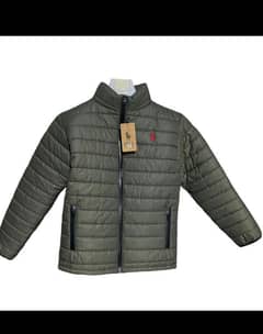 Men's Polyester Puffer Jacket 1pc - Available in Green, Sizes M to 2XL