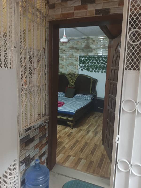 35000. . 1 bed lounge. Erum centre flat portion. Iftikhar estate. Erum centre gulshan block 16. 7