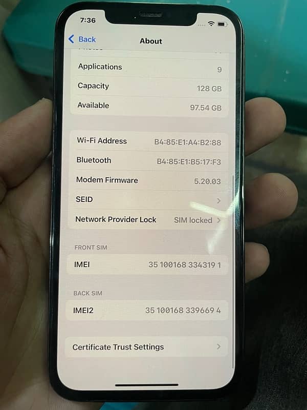 Iphone 12 pro jv Sim Working 128 GB 2