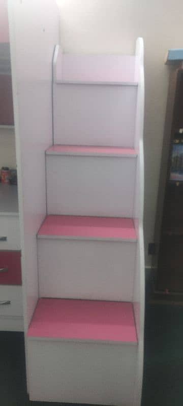 Bunk Bed +study table+ storage steps+ shelf +Dressing table 5