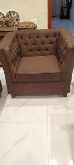 Matte brown color sofa set