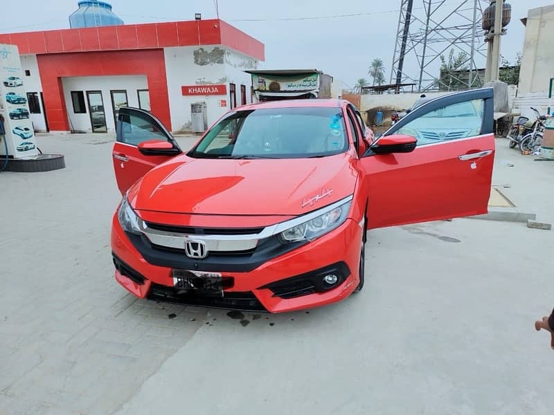 Red Turbo Honda civic 2016 1