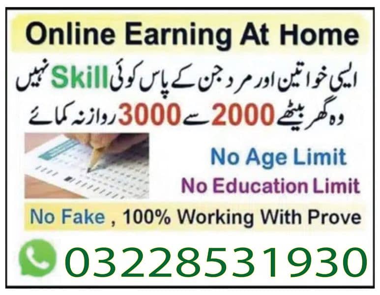 Online job available, Typing/Assignment/Data Entry/Ad posting etc 0