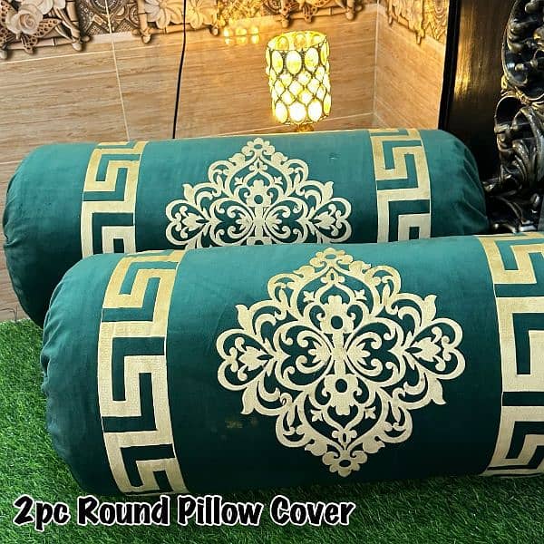 *Luxury 2pc Gol Pillow Cover 3