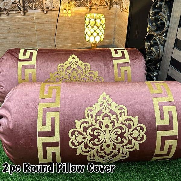 *Luxury 2pc Gol Pillow Cover 4