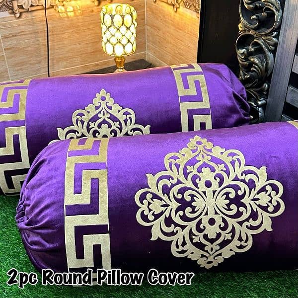 *Luxury 2pc Gol Pillow Cover 5