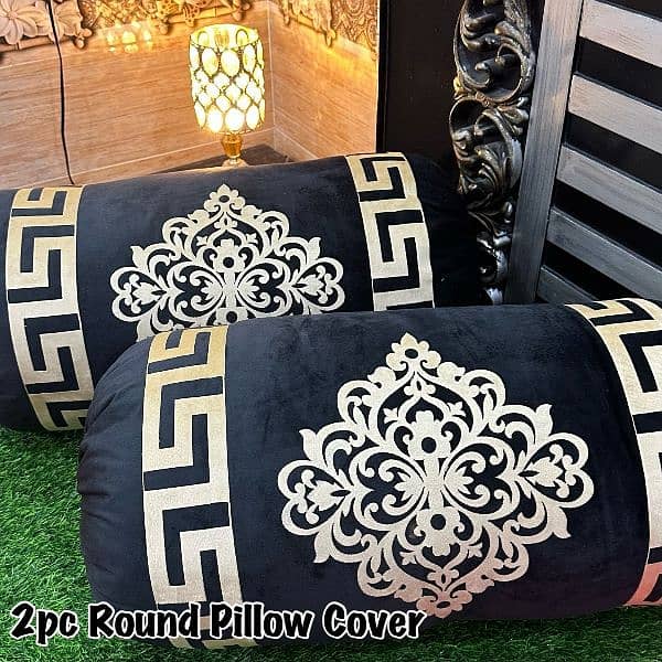 *Luxury 2pc Gol Pillow Cover 6