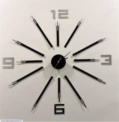 Modern abstract analogue wall clock