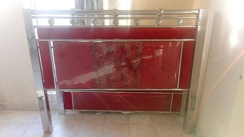 Stainless steel bed with mattress 0