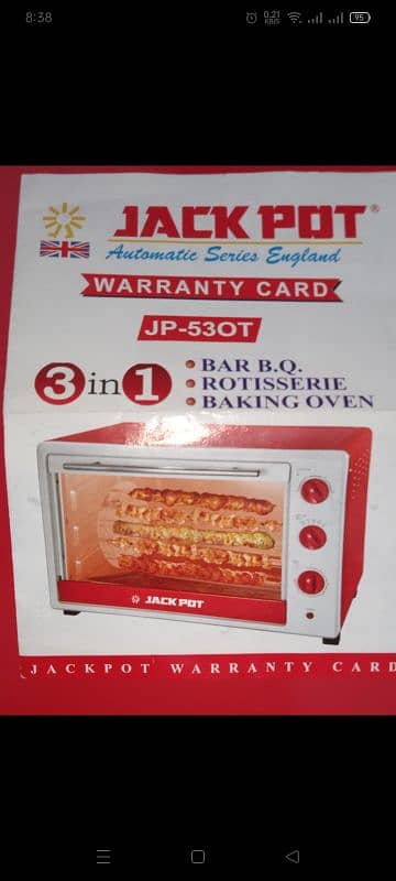 JACK POT 3-in-1 JP-53OT Oven 1