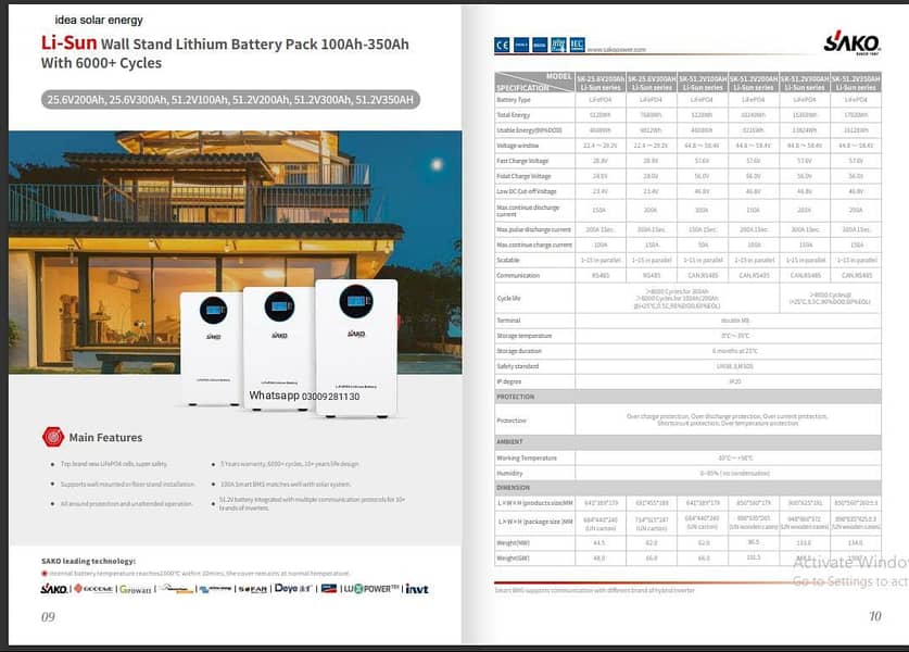 powerage solar inverter and Lithium battries 8