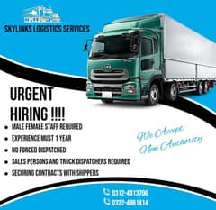 Urgent Hiring Sales  Agents and Dispatcher