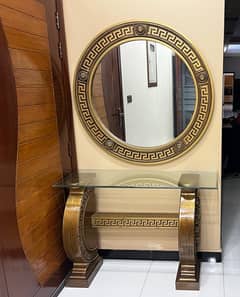 mirror with console table