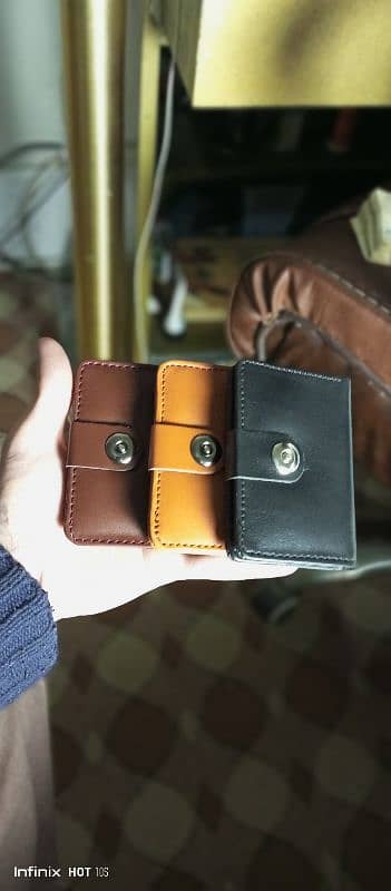 Wholesale High Quality leather wallet Credit Card Holder with box 6