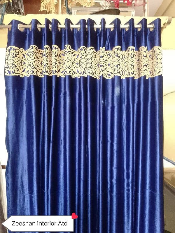 Velvet applic curtains 1