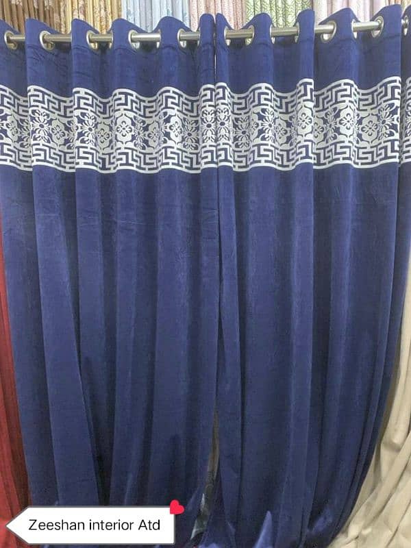 Velvet applic curtains 2