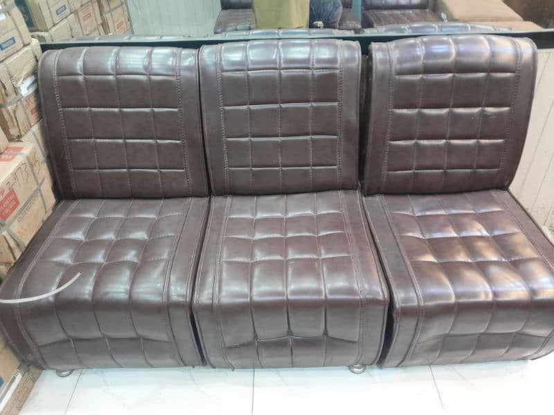 6 piece single sofa set made of leather 0