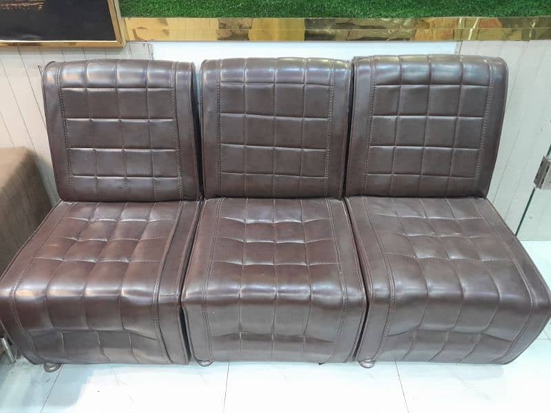 6 piece single sofa set made of leather 1