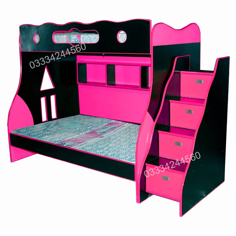 Wooden sheet multi color Bed for kids bunk bed 4
