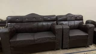 Leather 6 Seater Sofa Set For sale