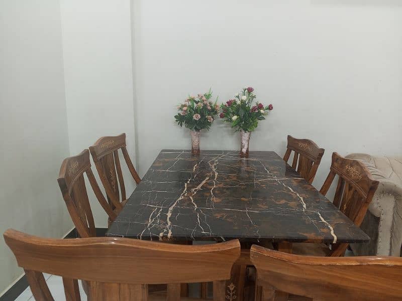 Marble Dining Table(six chairs) 0