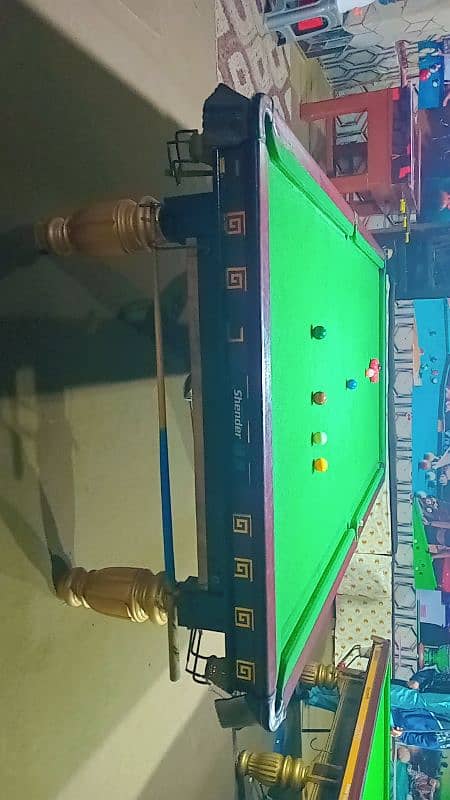 snooker ,size 5ft by 10ft , shender snooker   table 4