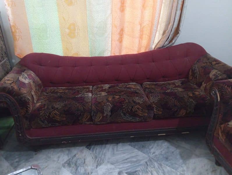 7 seater wooden sofa 1