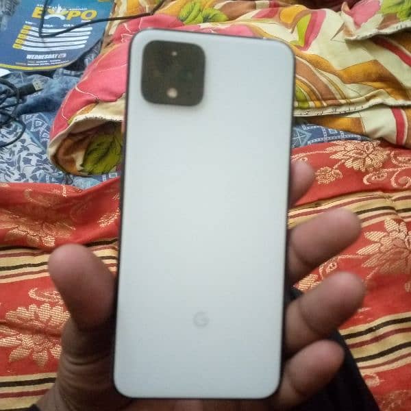 Google pixel 4.128 gb. front broken. face id glitch 0