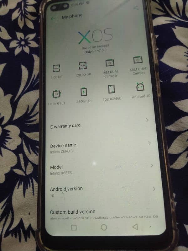 Infinix zero 8i 0