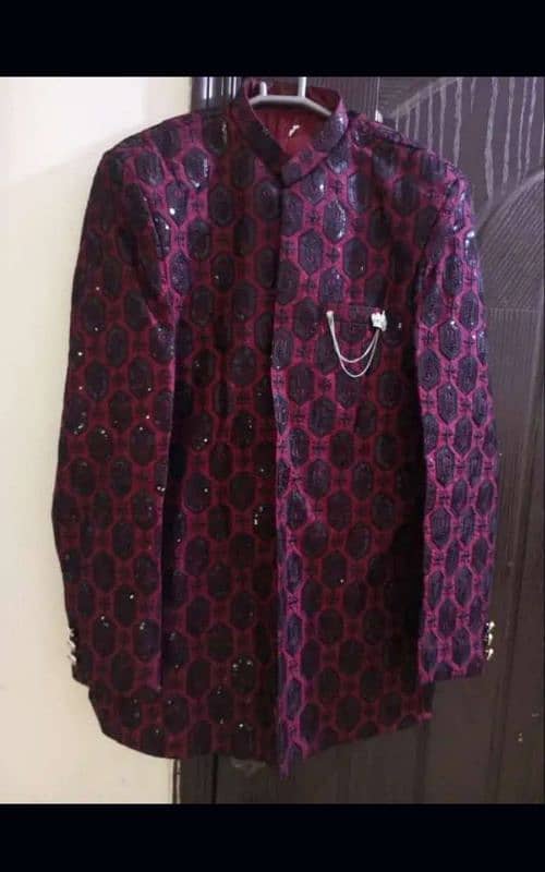 Prince coat with black shalwar kameez 5