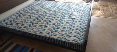 wrought iron + wood elligant branded bed + matress  for sale