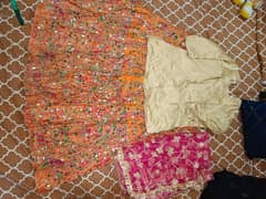 Mehndi dress lehenga and kurti three piece