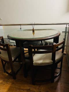 4 Chair Round Dining Table