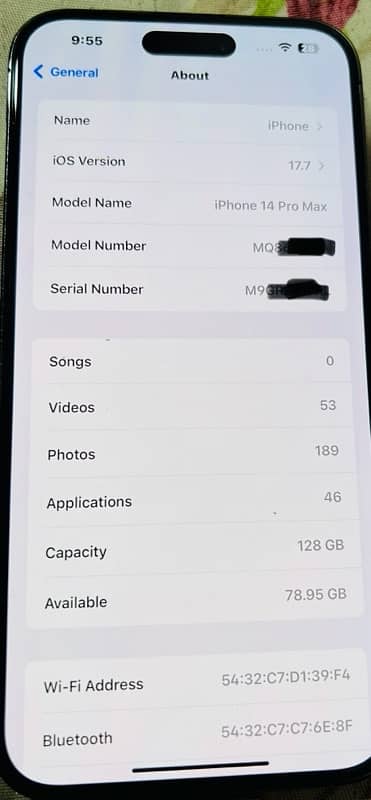 Iphone 14 pro max HK 128GB 10/10 Condition 99% Health 6