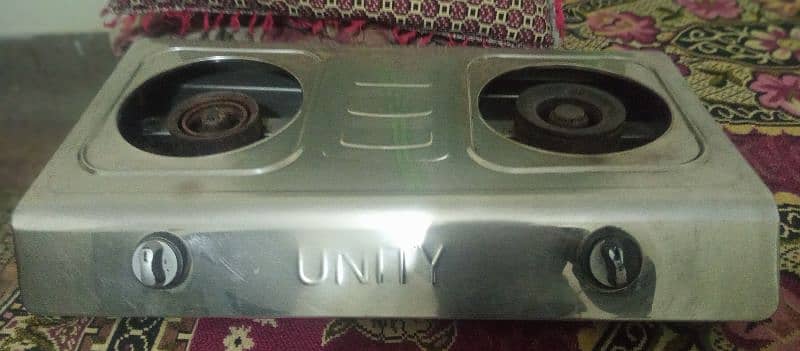 Gas stove (chulha)  stainless steel with 2 burner 0