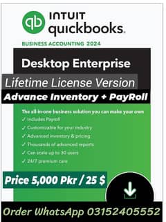 QuickBooks Desktop Enterprise 2024 with Advance Inventory , Barcode