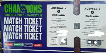 eng vs aus 2 tickets available 1 tickets 2200