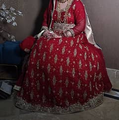 bridal lehnga mehroonish Red shade