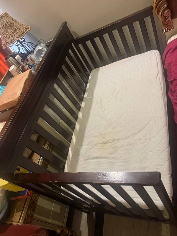 Wooden baby cot 1