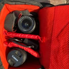 Canon 1300d with 18/55mm and 75/300mm lens