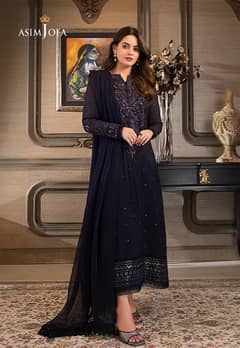 ASIM JOFA 3 piece Chiffon luxury suit