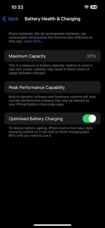 Iphone 14 | JV | 128| 93 Battery health 2