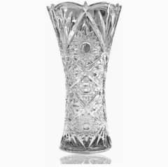 Crystal vase with FREE artificial flowers