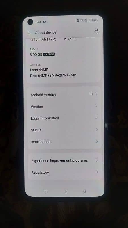 oppo reno 6 condition 10 by 8 no open no repair all box ha 6